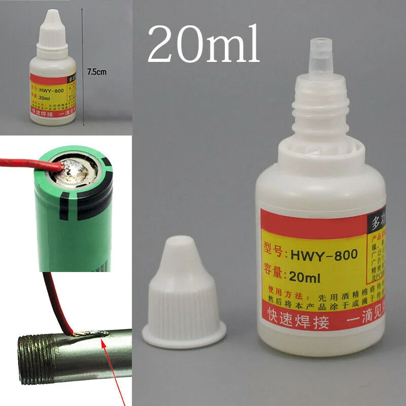 20ml Stainless Steel Flux Soldering Paste Liquid Welding Solder Tool HWY-800 Soldering Flux Desoldering Tool Parts Accesssories
20ml Stainless Steel Flux Soldering Paste Liquid Welding Solder Tool HWY-800 Soldering Flux Desoldering Tool Parts Accesssories
