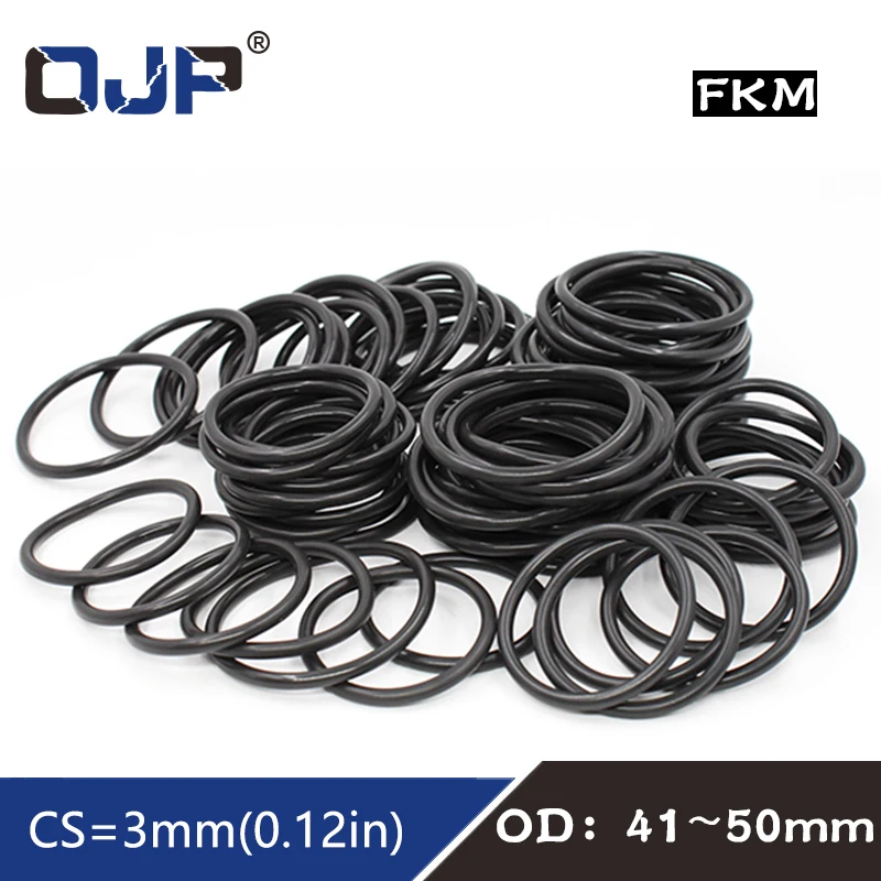 5PCS/lot Fluorine rubber Ring Black FKM O ring Seal OD41/42/43/44/45/46/47/49/50*3mm Rubber O-Ring Seal Oil ORing Gaskets Washer
5PCS/lot Fluorine rubber Ring Black FKM O ring Seal OD41/42/43/44/45/46/47/49/50*3mm Rubber O-Ring Seal Oil ORing Gaskets Washer