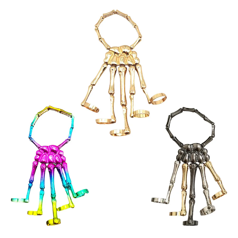 Punk Gothic Hand Skull Skeleton Bracelet Adjustable Party Halloween Bangles Alloy Flexible Retro Style Hand Skull Bracelet
Punk Gothic Hand Skull Skeleton Bracelet Adjustable Party Halloween Bangles Alloy Flexible Retro Style Hand Skull Bracelet