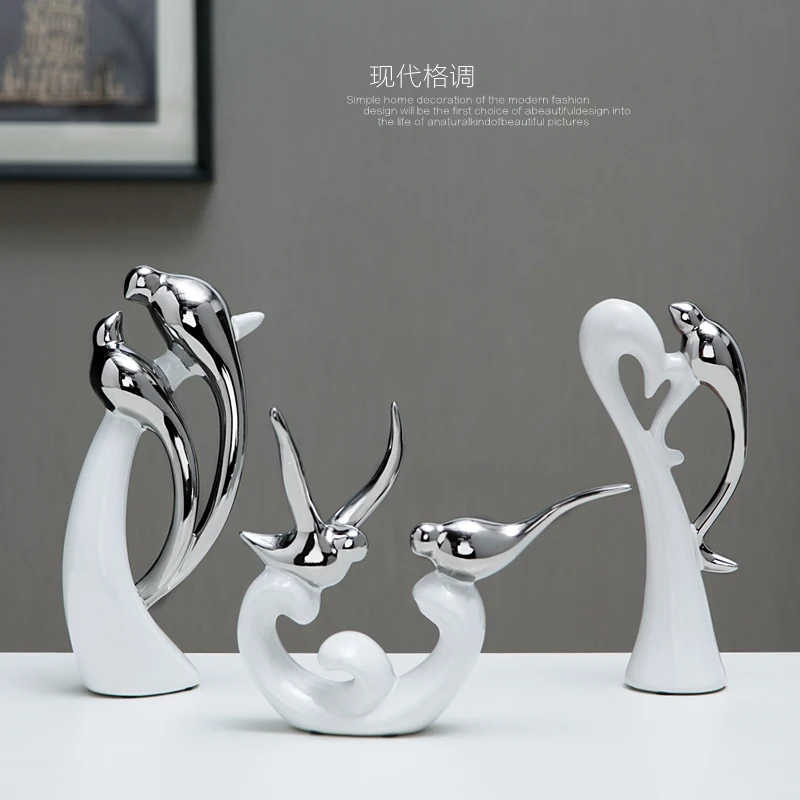 3Pcs/Set Ceramic Lover Birds Miniature Figurine Plating Handmade Animal Crafts Feng Shui Fairy Garden Statue Home Decoration
3Pcs/Set Ceramic Lover Birds Miniature Figurine Plating Handmade Animal Crafts Feng Shui Fairy Garden Statue Home Decoration