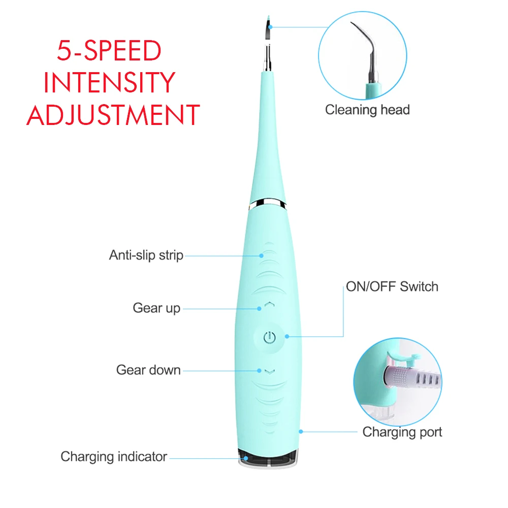 Portable Electric Sonic Dental Scaler Tooth Calculus Remover Tooth Stains Tartar Tool Dentist Teeth WhiteningOral Health Hygiene
Portable Electric Sonic Dental Scaler Tooth Calculus Remover Tooth Stains Tartar Tool Dentist Teeth WhiteningOral Health Hygiene