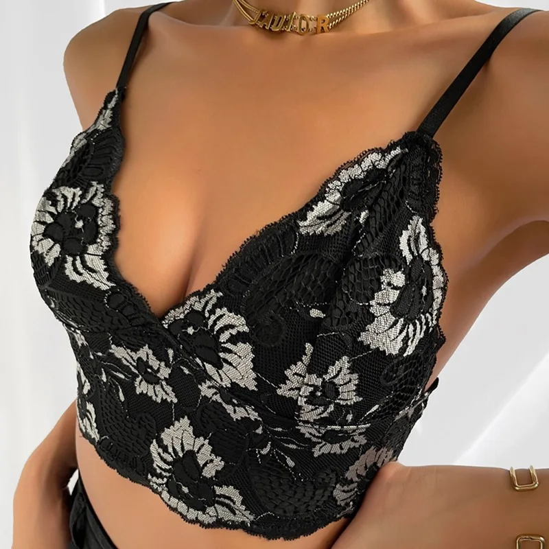 Women Lace Vest Crop Tops Sexy Ladies Sleeveless Bralette Bra Lingerie V-neck Unpadded Club Underwear Cropped Camisole Tank Tops
Women Lace Vest Crop Tops Sexy Ladies Sleeveless Bralette Bra Lingerie V-neck Unpadded Club Underwear Cropped Camisole Tank Tops