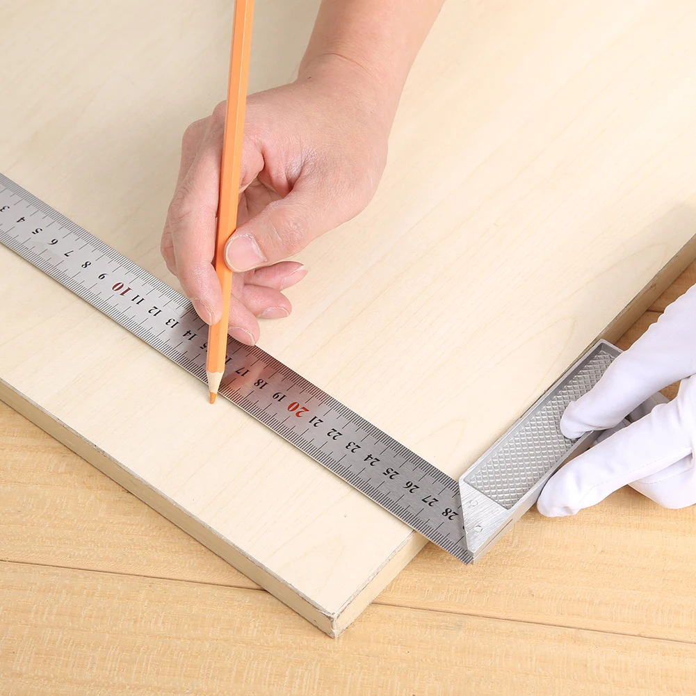 300mm Aluminum Alloy Square Ruler 90 Degree Right Angle Turning Ruler Woodworking Steel Turning Ruler Measuring Tools Gauge
300mm Aluminum Alloy Square Ruler 90 Degree Right Angle Turning Ruler Woodworking Steel Turning Ruler Measuring Tools Gauge