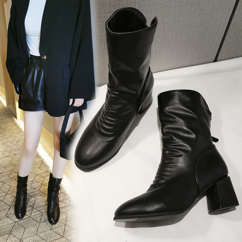 High Heel Boots for Women Autumn Winter Shoes Fashion New Casual Shoes Womans Modern Mid-Calf Booties Solid Female Short Boots
High Heel Boots for Women Autumn Winter Shoes Fashion New Casual Shoes Womans Modern Mid-Calf Booties Solid Female Short Boots