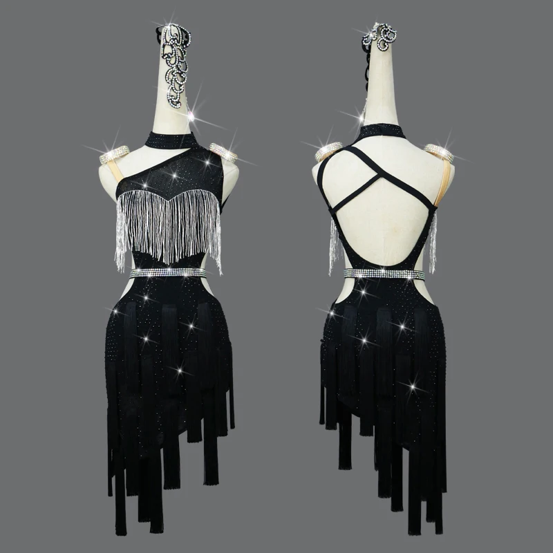 New women's Latin dance competition performance dance costumes, advanced fringed latin dance dresses, suspender dance dress
New women's Latin dance competition performance dance costumes, advanced fringed latin dance dresses, suspender dance dress
