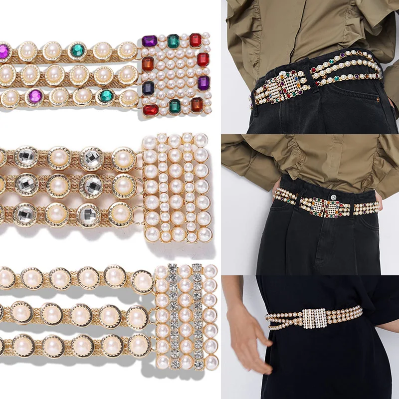 Luxury Ladies Belt Temperament Multi-Layer Inlaid Pearl Waist Straps Sweet Lady Prom Dresses Decoration Belts Rhinestone Correas
Luxury Ladies Belt Temperament Multi-Layer Inlaid Pearl Waist Straps Sweet Lady Prom Dresses Decoration Belts Rhinestone Correas