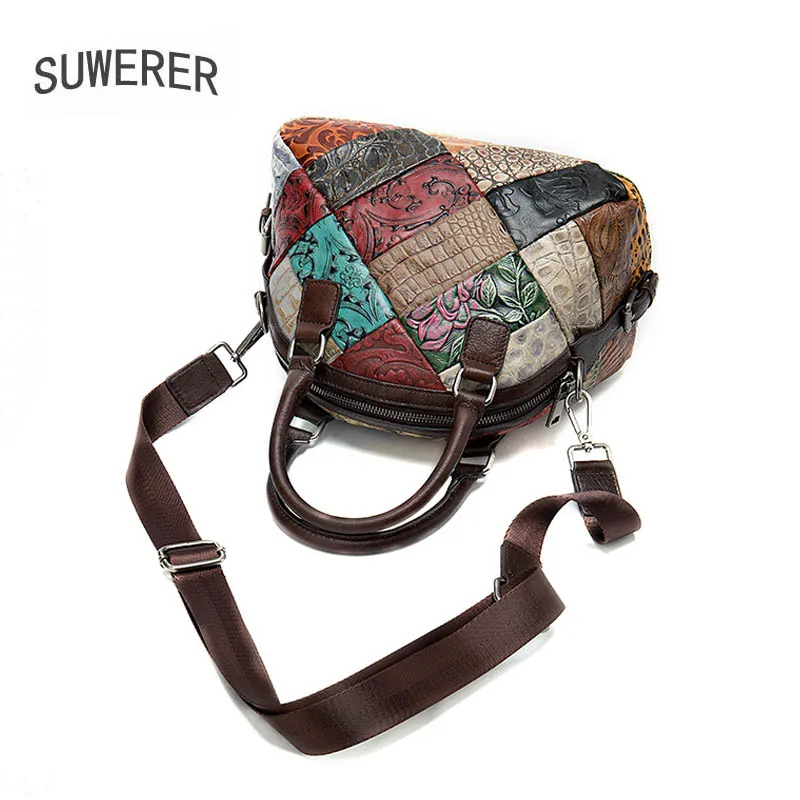SUWERER NEW Women Genuine Leather Bags Color stitching real cowhide bag brand luxury handbag Women's famous brand shoulder bag
SUWERER NEW Women Genuine Leather Bags Color stitching real cowhide bag brand luxury handbag Women's famous brand shoulder bag