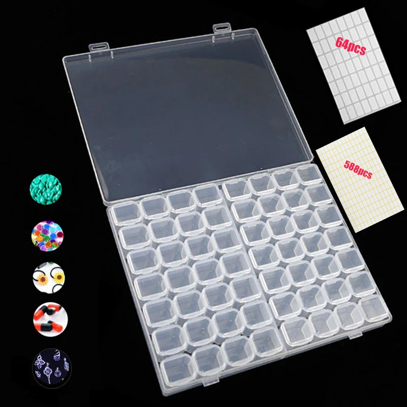 56 Grids 5D DIY Diamond Painting tools Drill Box hinestone Embroidery Crystal Bead Organizer Storage Case Container accessories
56 Grids 5D DIY Diamond Painting tools Drill Box hinestone Embroidery Crystal Bead Organizer Storage Case Container accessories