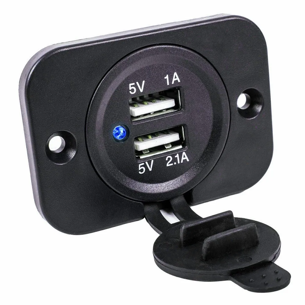 Dual USB Car Charger 2 Port Adapter Power Socket Charging Panel Installation 12V 2.1A 5V Waterproof Charging Ports Dual
Dual USB Car Charger 2 Port Adapter Power Socket Charging Panel Installation 12V 2.1A 5V Waterproof Charging Ports Dual