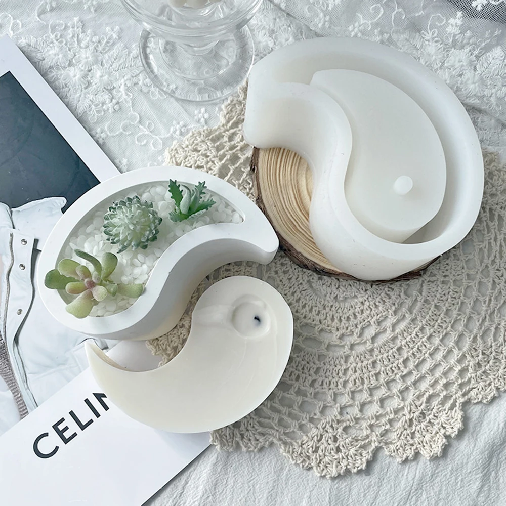 Flower Pot Mold Tai Chi Yin Yang Design Aromatic Candle DIY Silicone Mold for Concrete Molds Candle Making Clay Resin Craft DIY
Flower Pot Mold Tai Chi Yin Yang Design Aromatic Candle DIY Silicone Mold for Concrete Molds Candle Making Clay Resin Craft DIY