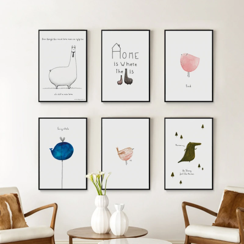 Simple Nordic abstract animal cute poster decoration home living room sofa hotel frameless printing canvas art hanging painting
Simple Nordic abstract animal cute poster decoration home living room sofa hotel frameless printing canvas art hanging painting