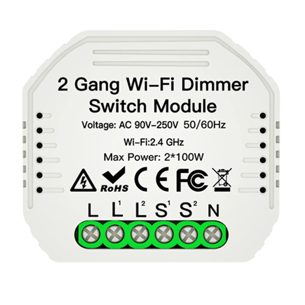 Smart WiFi Light Switch DIY LED Dimmer Switch 1 / 2 Gang Smart Home Switch Support Tuya APP Works with Alexa Echo Google Home
Smart WiFi Light Switch DIY LED Dimmer Switch 1 / 2 Gang Smart Home Switch Support Tuya APP Works with Alexa Echo Google Home