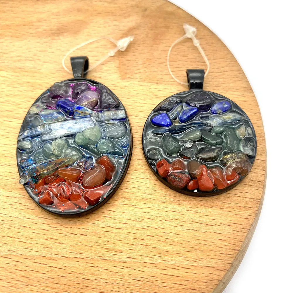 2pcs/pack Fashion Natural Semi-precious Stone Pendants Oval Shape Colorful Stone DIY for Making Necklace Accessions 32x50mm Size
2pcs/pack Fashion Natural Semi-precious Stone Pendants Oval Shape Colorful Stone DIY for Making Necklace Accessions 32x50mm Size