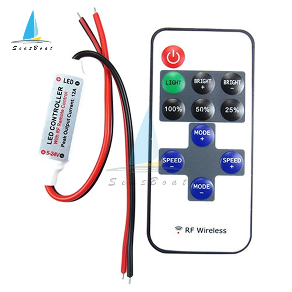 Mini DC 12V Led Controller Dimmer 6A Wireless RF Remote to Control Single Color Strip Lighting 3528 5050 5630 led strip
Mini DC 12V Led Controller Dimmer 6A Wireless RF Remote to Control Single Color Strip Lighting 3528 5050 5630 led strip