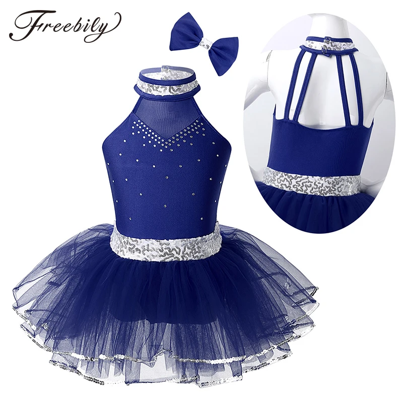Kids Halter Sparkly Sequins Rhinestone Mesh Tutu Ballet Figure Skating Dress Gymnastics Leotard Girls Performance Dance Costume
Kids Halter Sparkly Sequins Rhinestone Mesh Tutu Ballet Figure Skating Dress Gymnastics Leotard Girls Performance Dance Costume