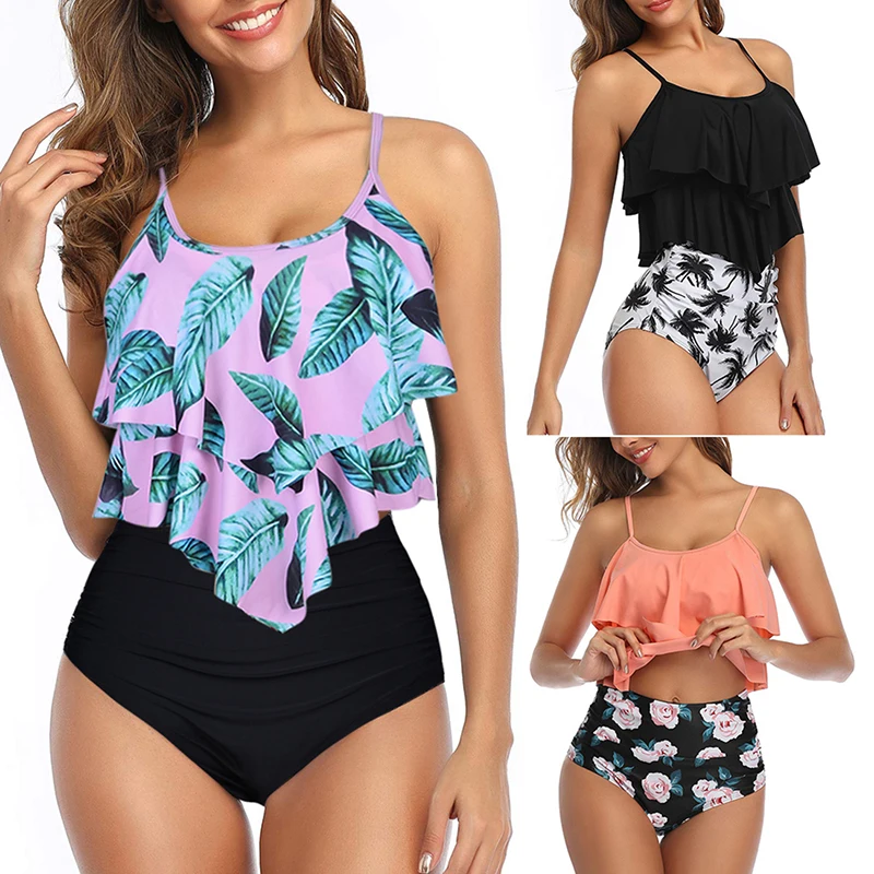 Sfit Swimsuit for Women Two Piece Double Flounce top with High Waisted Ruched Bottom Tankini Set Swimwear Bathing Suit Plus Size
Sfit Swimsuit for Women Two Piece Double Flounce top with High Waisted Ruched Bottom Tankini Set Swimwear Bathing Suit Plus Size