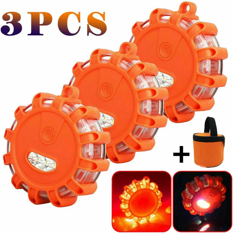 3PCS LED Road Flares Emergency Disc Safety Light Flashing Warning Magnetic Safety Barrier Light Rotating 4x4 accessorie off road
3PCS LED Road Flares Emergency Disc Safety Light Flashing Warning Magnetic Safety Barrier Light Rotating 4x4 accessorie off road