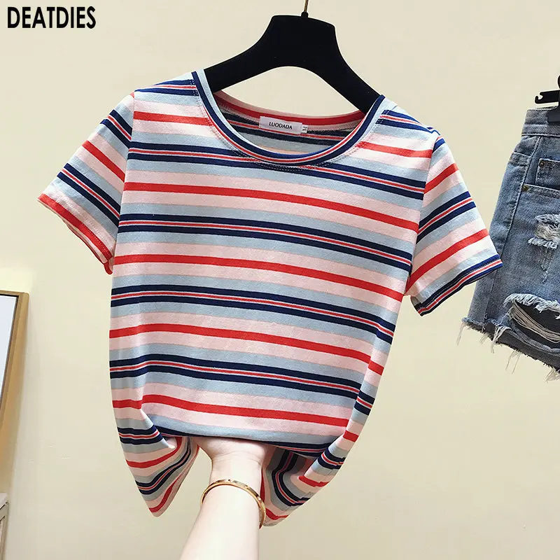 New Stripe Funny White O-Neck Short Sleeve Casual Women Tshirt Plus Size T-shirt Women Tops Summer Tee Shirt Femme Fashion 2020
New Stripe Funny White O-Neck Short Sleeve Casual Women Tshirt Plus Size T-shirt Women Tops Summer Tee Shirt Femme Fashion 2020