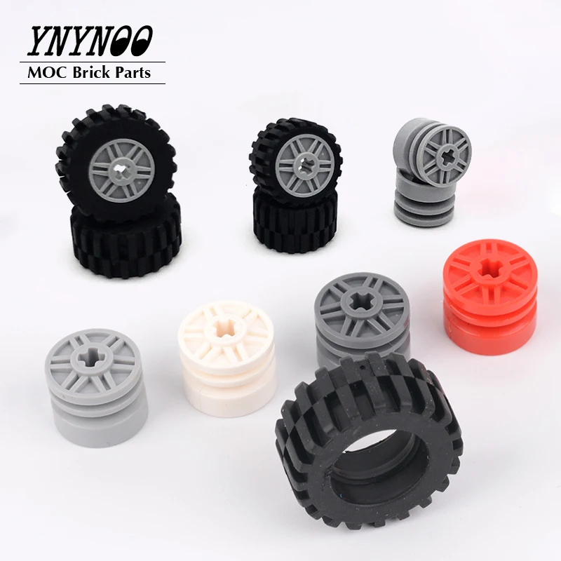 8Pcs/lot 55982 Wheel 18x14 with Axle Hole, Fake Bolts and Shallow Spokes 92402 Tyres 30.4 x14 and 30648 Tyre 24x14 Shallow Tread
8Pcs/lot 55982 Wheel 18x14 with Axle Hole, Fake Bolts and Shallow Spokes 92402 Tyres 30.4 x14 and 30648 Tyre 24x14 Shallow Tread