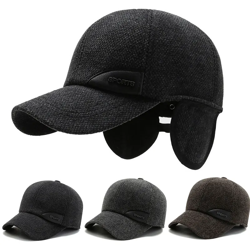 New Fashion Baseball Caps Woolen Winter Warm Baseball Cap Men Thicken Warm snapack Hats With Earflaps Adjustable Dad Hat 
New Fashion Baseball Caps Woolen Winter Warm Baseball Cap Men Thicken Warm snapack Hats With Earflaps Adjustable Dad Hat