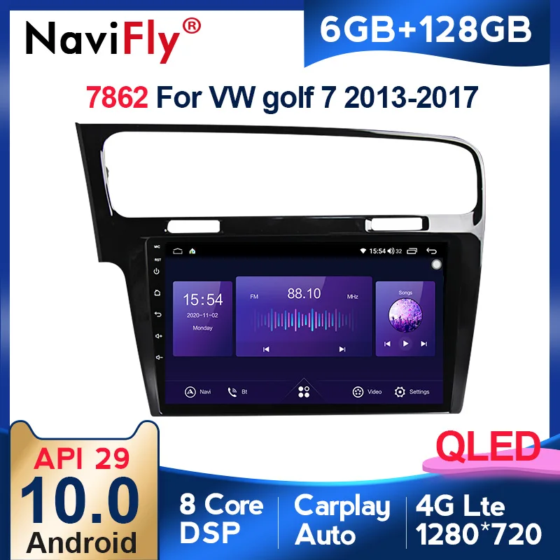 NaviFly 6 ГБ + 128 Гб QLED 1280*720 Android 10 для Volkswagen Golf 7 2012 - 2020 навигация GPS Автомобильный мультимедийный радиоплеер Carplay
NaviFly 6 ГБ + 128 Гб QLED 1280*720 Android 10 для Volkswagen Golf 7 2012 - 2020 навигация GPS Автомобильный мультимедийный радиоплеер Carplay