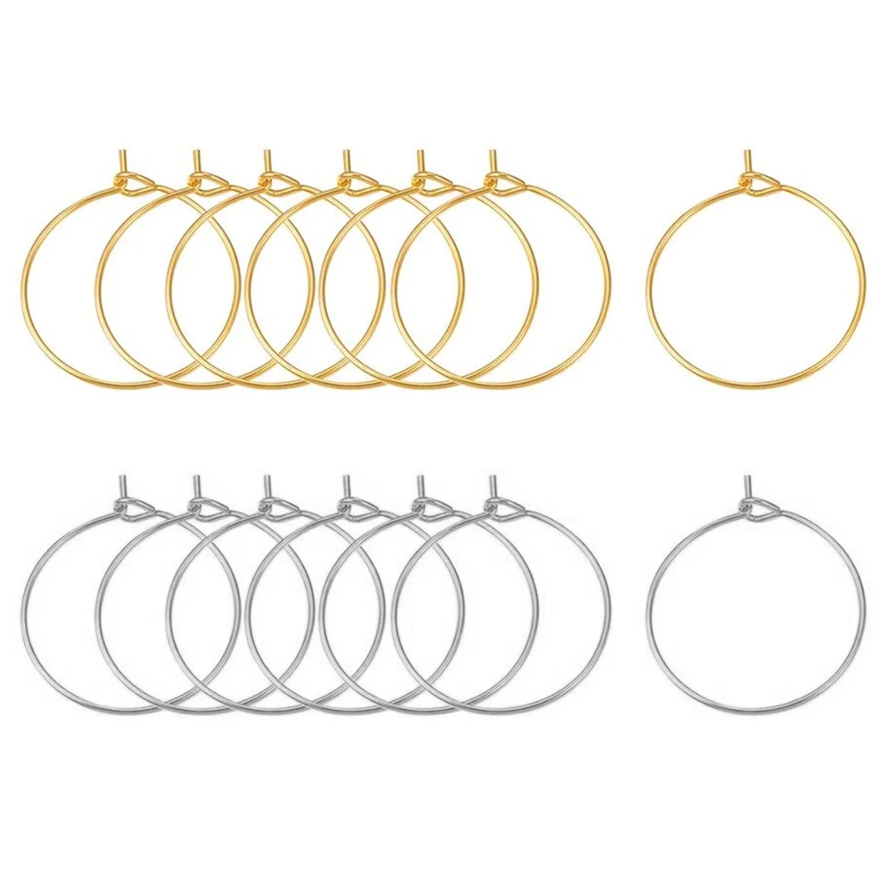 20pcs Stainless Steel Hypoallergenic Gold 15mm-40mm Round Circle Wire Earring Hoops Findings for DIY Earring Jewelry Making 
20pcs Stainless Steel Hypoallergenic Gold 15mm-40mm Round Circle Wire Earring Hoops Findings for DIY Earring Jewelry Making