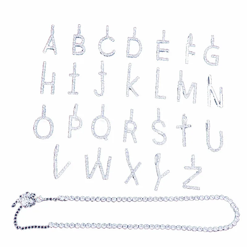 New 26 Letter Initial Necklace Silver Color Tennis Chain Choker For Women Statement Bling Crystal Alphabet Necklace Collar Party
New 26 Letter Initial Necklace Silver Color Tennis Chain Choker For Women Statement Bling Crystal Alphabet Necklace Collar Party