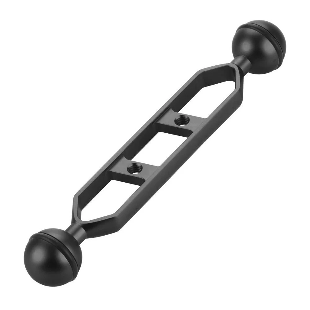 7 inch 17.8cm Aluminum Alloy Diving Dual Balls Arm for Underwater Torch / Video Light Ball Diameter 1inch /2.54cm 
7 inch 17.8cm Aluminum Alloy Diving Dual Balls Arm for Underwater Torch / Video Light Ball Diameter 1inch /2.54cm