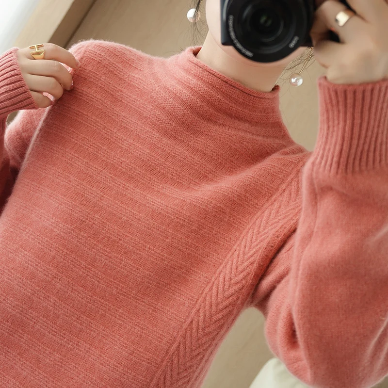 100% Wool Women pullovers knitted sweater turtleneck pullovers knitted sweater lady female knitwear Women's sweater
100% Wool Women pullovers knitted sweater turtleneck pullovers knitted sweater lady female knitwear Women's sweater