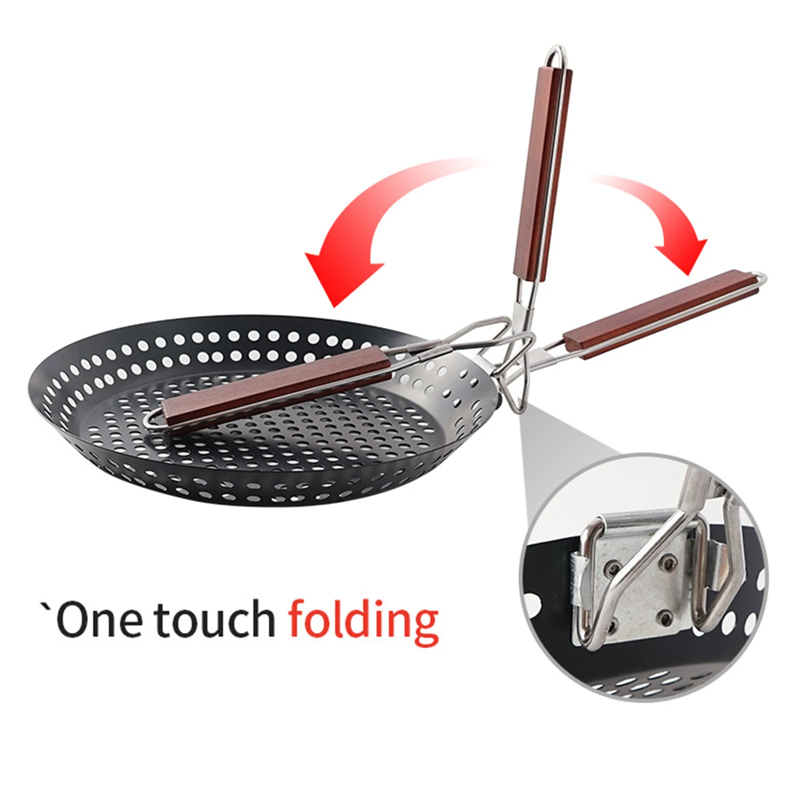 Round Barbecue Tray with Folding Handle Multi-function Frying Pan Bottom Soft Handle Aluminum Dishwasher Cooking Pan Set
Round Barbecue Tray with Folding Handle Multi-function Frying Pan Bottom Soft Handle Aluminum Dishwasher Cooking Pan Set