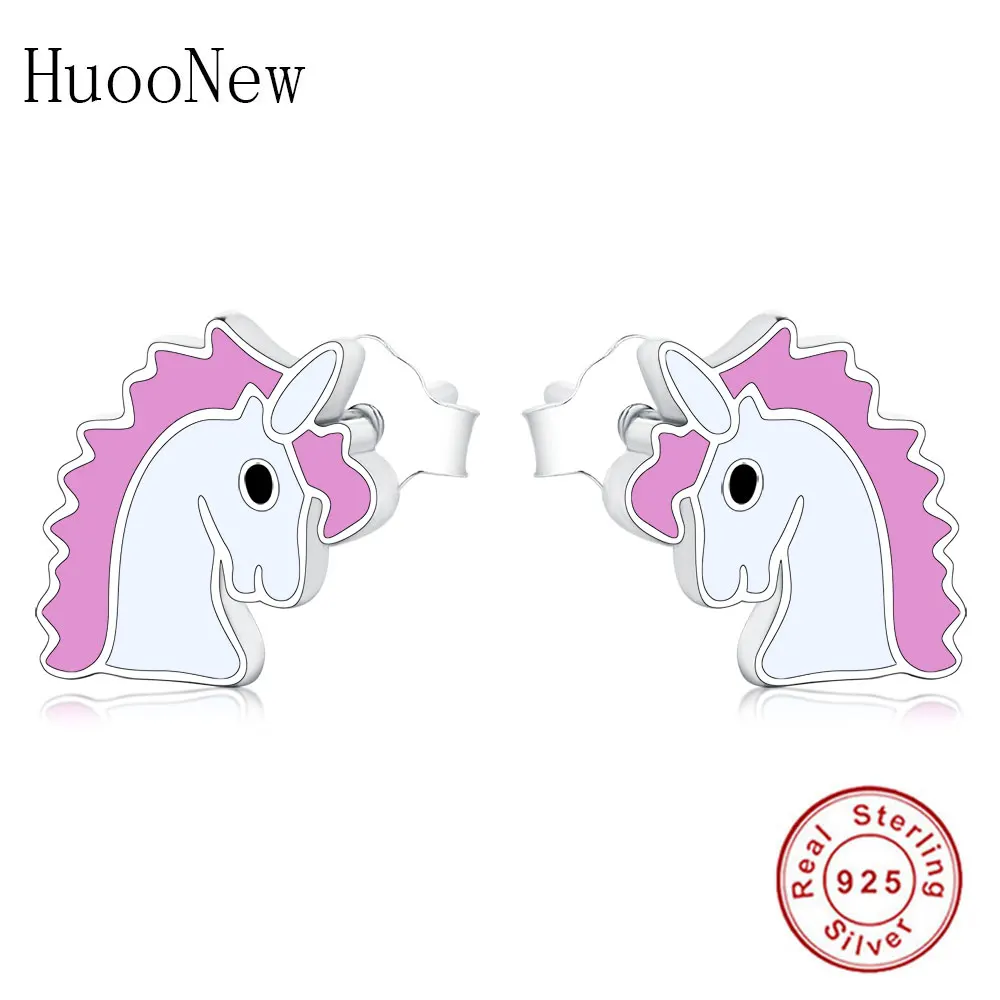925 Sterling Silver Small Animal Horse Pink Enamel Unicorn Pony Stud Earring For Femme Kid Girl Brinco oorbellen Pendientes 2019
925 Sterling Silver Small Animal Horse Pink Enamel Unicorn Pony Stud Earring For Femme Kid Girl Brinco oorbellen Pendientes 2019
