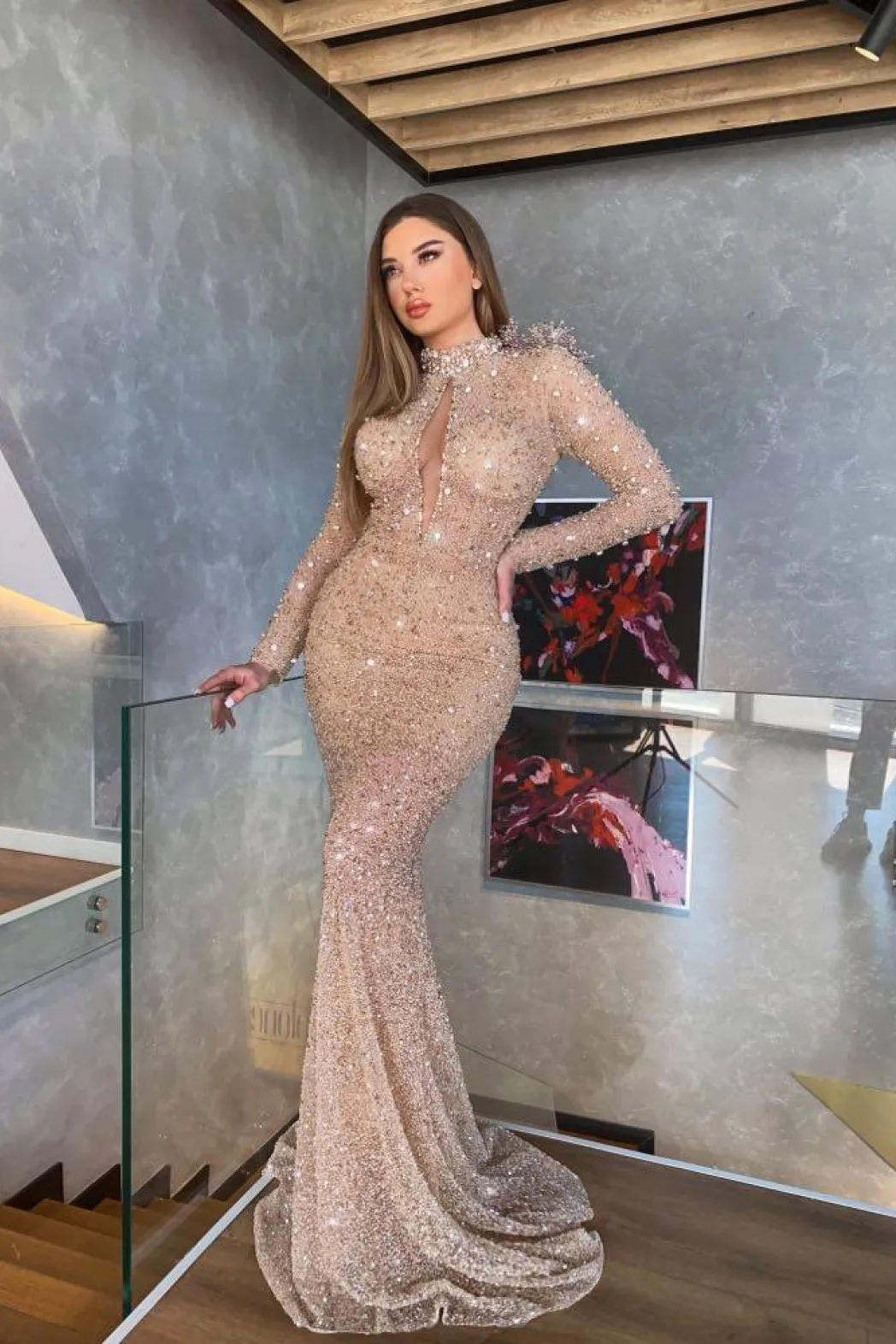 BAZIIIBGAAA Luxury Evening Dress 2022 New Round Neck Long-sleeved Sequined Fishtail Dress And Floor Dress Women's Evening Dress
BAZIIIBGAAA Luxury Evening Dress 2022 New Round Neck Long-sleeved Sequined Fishtail Dress And Floor Dress Women's Evening Dress