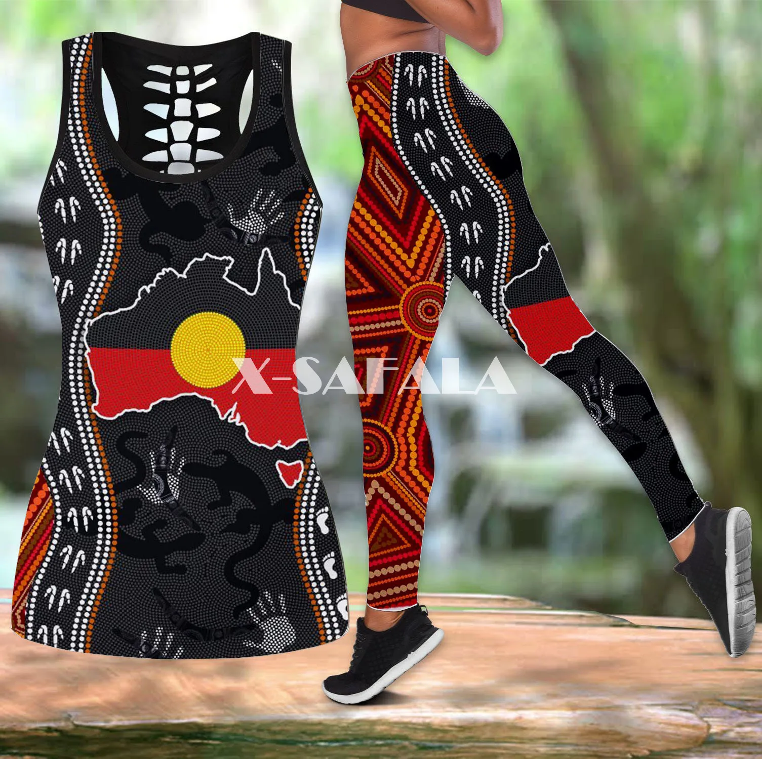 Australia Aboriginal Naidoc Week Two Piece Yoga Set Women 3D Print Vest Hollow Out Tank Top High Waist Legging Summer Sport-11
Australia Aboriginal Naidoc Week Two Piece Yoga Set Women 3D Print Vest Hollow Out Tank Top High Waist Legging Summer Sport-11