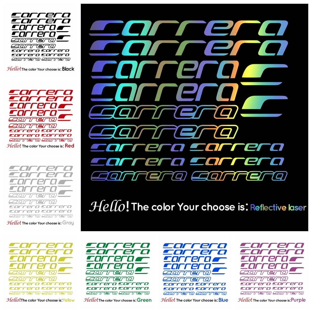 For 1Set Carrera decals stickers sheet (cycling, mtb, bmx, road, bike) die-cut Car Styling
For 1Set Carrera decals stickers sheet (cycling, mtb, bmx, road, bike) die-cut Car Styling