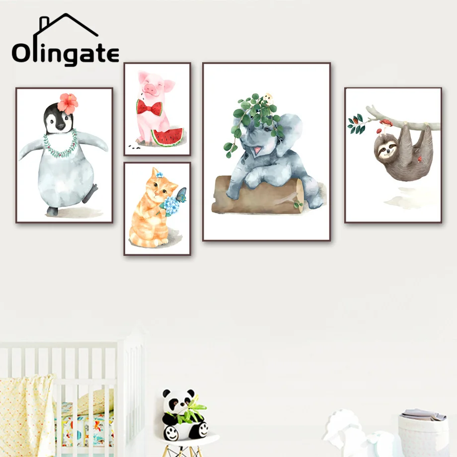 Funny Cute Animals Wall Picture Art Cartoon Cat Elephant Canvas Painting One Piece Canvas Poster Home Living Drawing Room Decor
Funny Cute Animals Wall Picture Art Cartoon Cat Elephant Canvas Painting One Piece Canvas Poster Home Living Drawing Room Decor