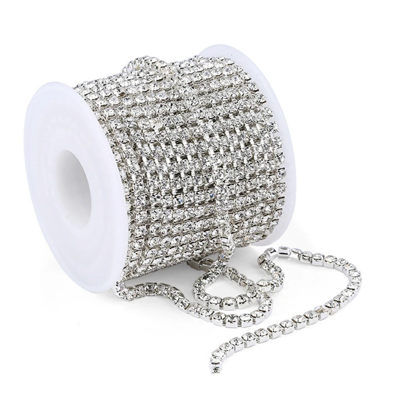 10 Yards 3MM Rhinestone Close Chain Trim for Sewing Craft DIY Decoration Silver Crystal Claw Chain Rhinestone Cup Chain
10 Yards 3MM Rhinestone Close Chain Trim for Sewing Craft DIY Decoration Silver Crystal Claw Chain Rhinestone Cup Chain
