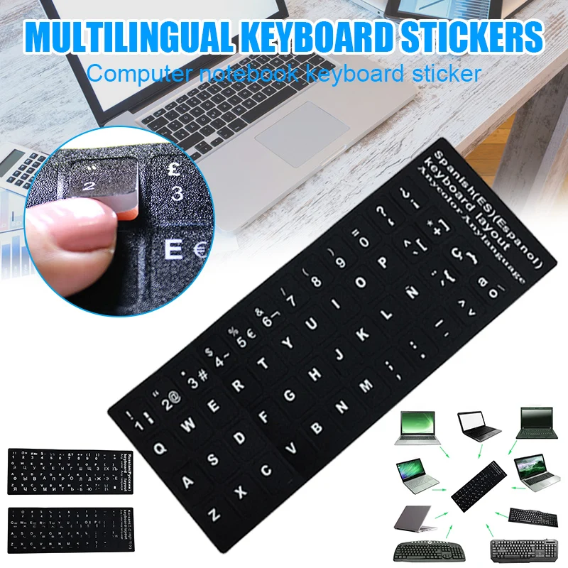 Universal Keyboard Sticker Durable Wear-resistant Replacement Matte Keyboard Stickers With Black Background And White Lettering
Universal Keyboard Sticker Durable Wear-resistant Replacement Matte Keyboard Stickers With Black Background And White Lettering