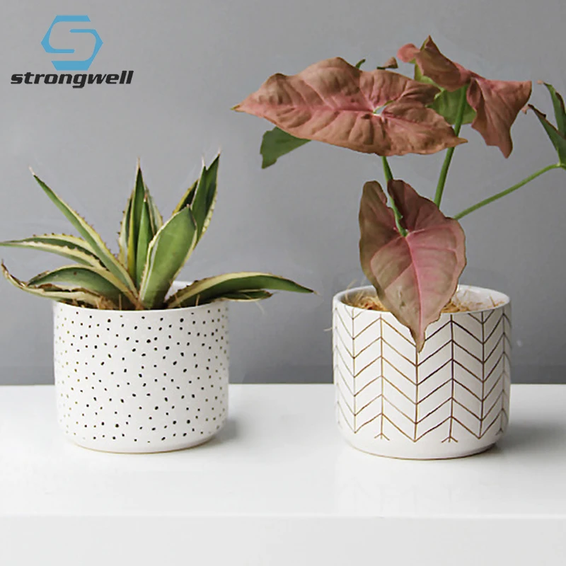 Strongwell Home Garden Decoration Porcelain Succulent Flowerpot Garden Modern Planter Ceramic Flower Pot Decoration Ornaments
Strongwell Home Garden Decoration Porcelain Succulent Flowerpot Garden Modern Planter Ceramic Flower Pot Decoration Ornaments