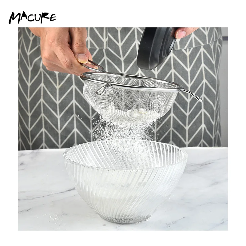 Food Grade High Quality Stainless Steel Flour Mesh Strainer Set Cooking Tools For Kitchen 
Food Grade High Quality Stainless Steel Flour Mesh Strainer Set Cooking Tools For Kitchen