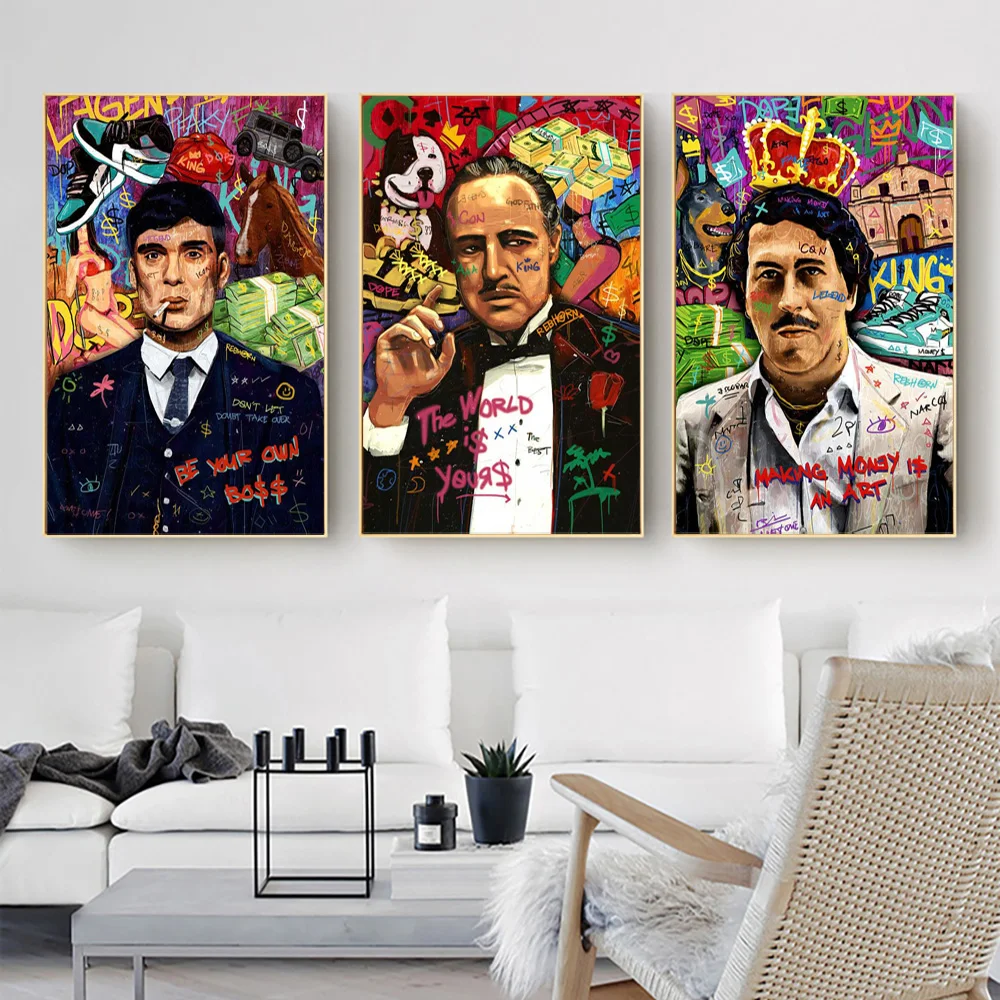 Mafia Boss Godfather Graffiti Wall Painting Art On Canvas Prints Funny Street Art Poster Picture For Home Decor Mural Cuadros
Mafia Boss Godfather Graffiti Wall Painting Art On Canvas Prints Funny Street Art Poster Picture For Home Decor Mural Cuadros