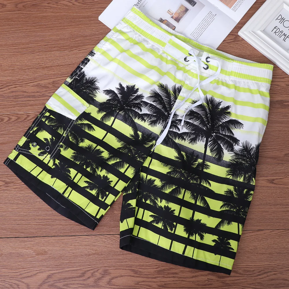 Men Fast Dry Beach Shorts Palm Tree Casual Surfing Swimming Trunks with Pockets - Size (Yellow) 
Men Fast Dry Beach Shorts Palm Tree Casual Surfing Swimming Trunks with Pockets - Size (Yellow)