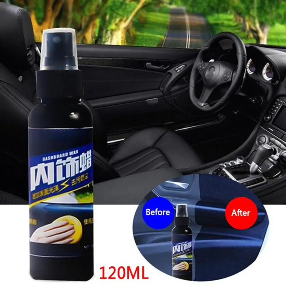 120 ml Car Interior Maintenance Tool Spray Wax Multi-functional Cleaning Spray for Dashboard Leather Plastic Car and Home Use
120 ml Car Interior Maintenance Tool Spray Wax Multi-functional Cleaning Spray for Dashboard Leather Plastic Car and Home Use