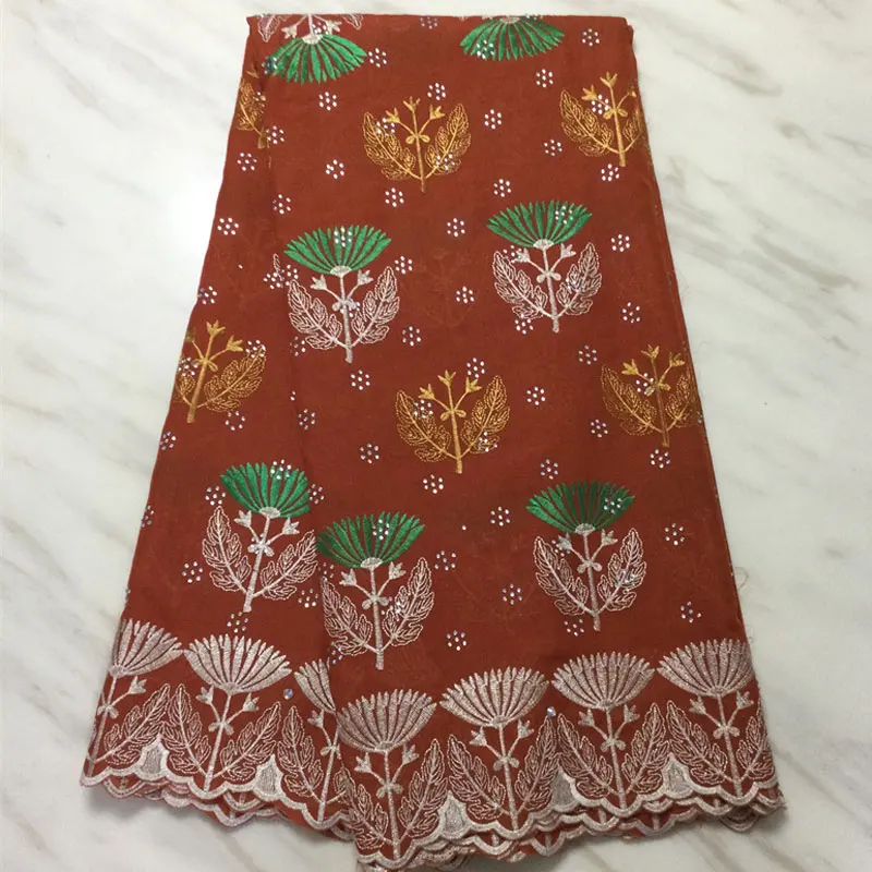 Африканская Кружевная Ткань 5 ярдов, высококачественное нигерийское хлопковое кружево, швейцарское Тюлевое кружево, женское вечернее платье для шитья AMP5041 
Африканская Кружевная Ткань 5 ярдов, высококачественное нигерийское хлопковое кружево, швейцарское Тюлевое кружево, женское вечернее платье для шитья AMP5041