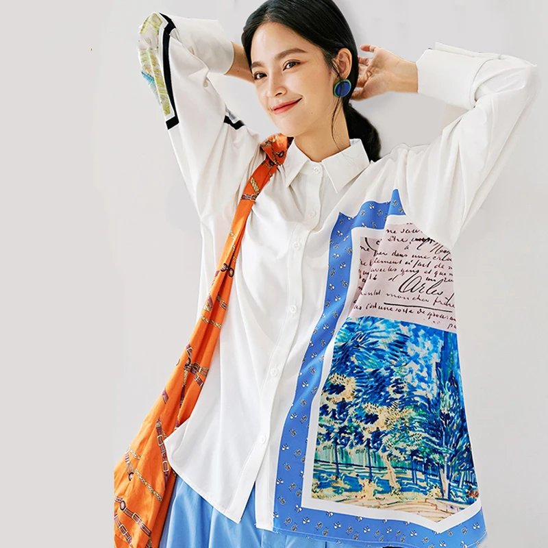 Autumn Srping Runway Designer Woman Blouse Retro Vintage Oil Painting Print Irregular Long Blouses Shirts Women Blusas SL050
Autumn Srping Runway Designer Woman Blouse Retro Vintage Oil Painting Print Irregular Long Blouses Shirts Women Blusas SL050