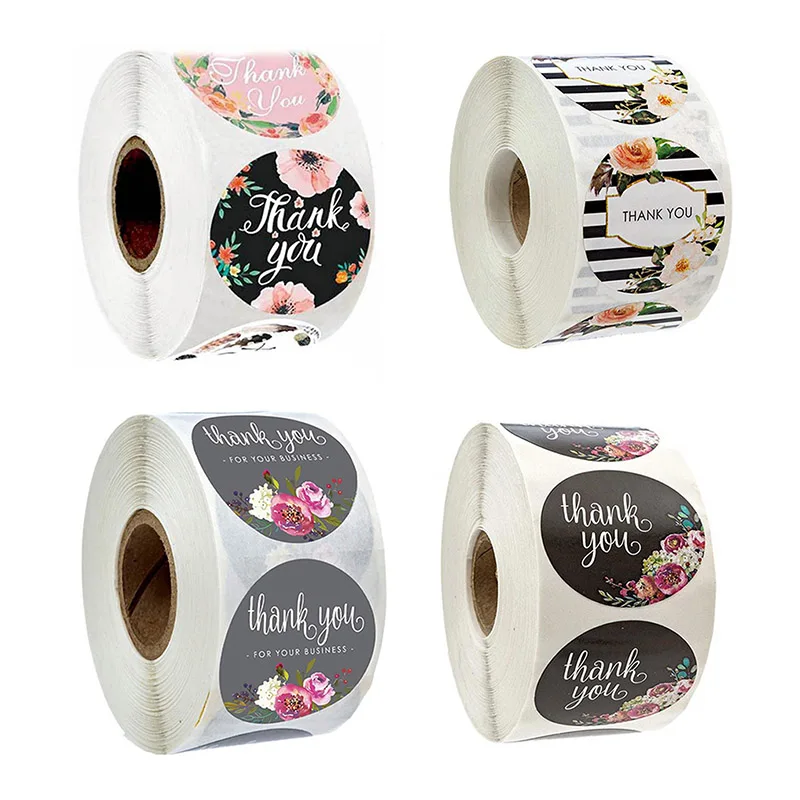 500 шт./рулон, круглые Цветочные наклейки «спасибо»
500 шт./рулон, круглые Цветочные наклейки «спасибо»