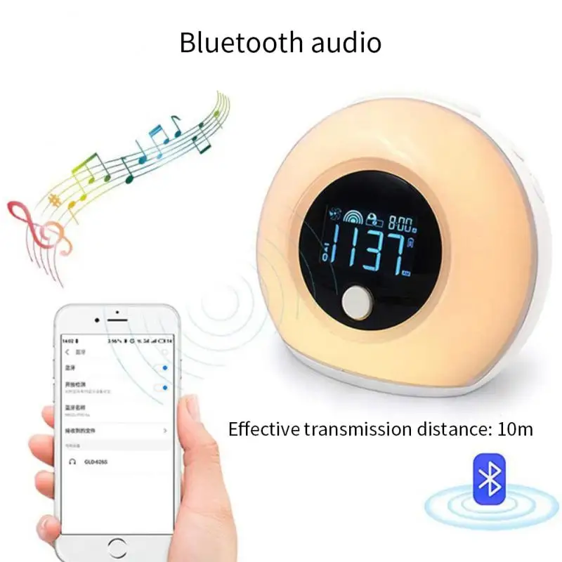 Bluetooth Speaker Alarm Clock Wireless Bluetooth Sound Box With Display Alarm Clock Music Play Colorful Atmosphere Night Light
Bluetooth Speaker Alarm Clock Wireless Bluetooth Sound Box With Display Alarm Clock Music Play Colorful Atmosphere Night Light