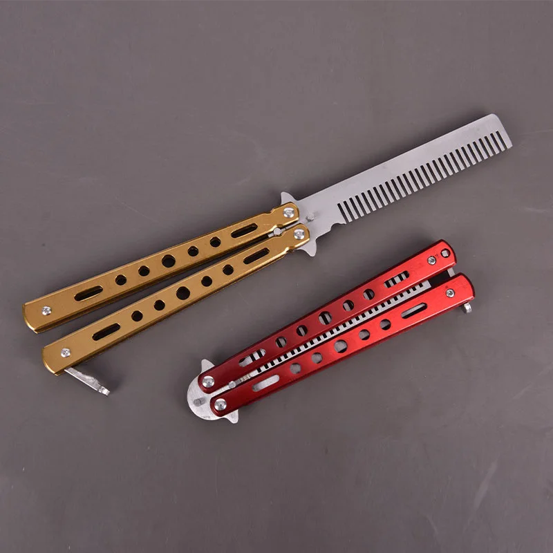 1PC Foldable Comb Stainless Steel Practice Training Butterfly Knife Comb Beard & Moustache Brushes Hairdressing Dropshipping
1PC Foldable Comb Stainless Steel Practice Training Butterfly Knife Comb Beard & Moustache Brushes Hairdressing Dropshipping