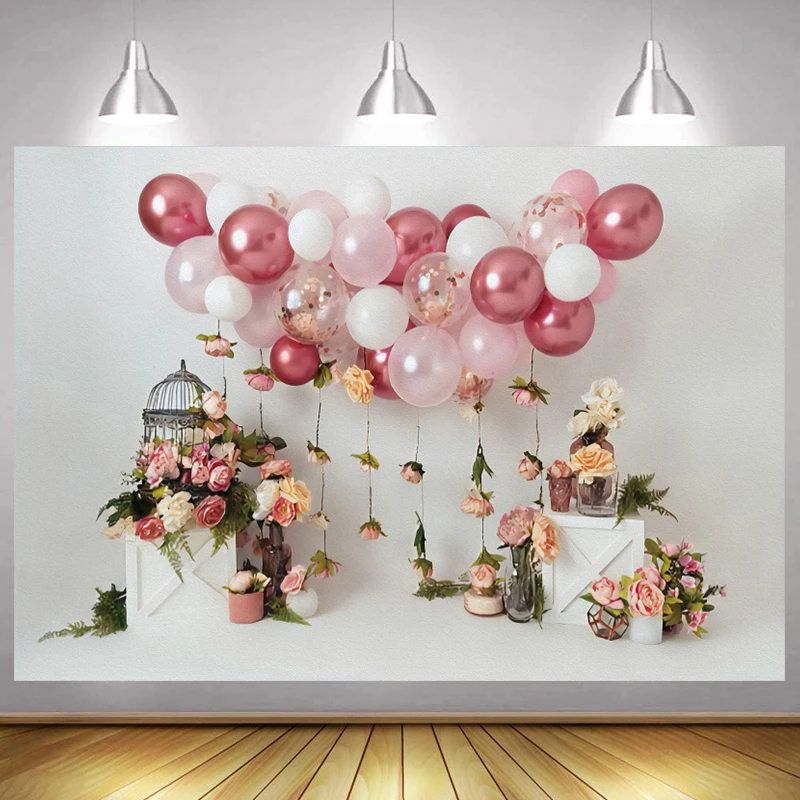 Newborn Baby 1st Birthday Pink Balloon Cake Smash Party Photography Backdrop Flower Background Photocall Studio Photo Boot
Newborn Baby 1st Birthday Pink Balloon Cake Smash Party Photography Backdrop Flower Background Photocall Studio Photo Boot