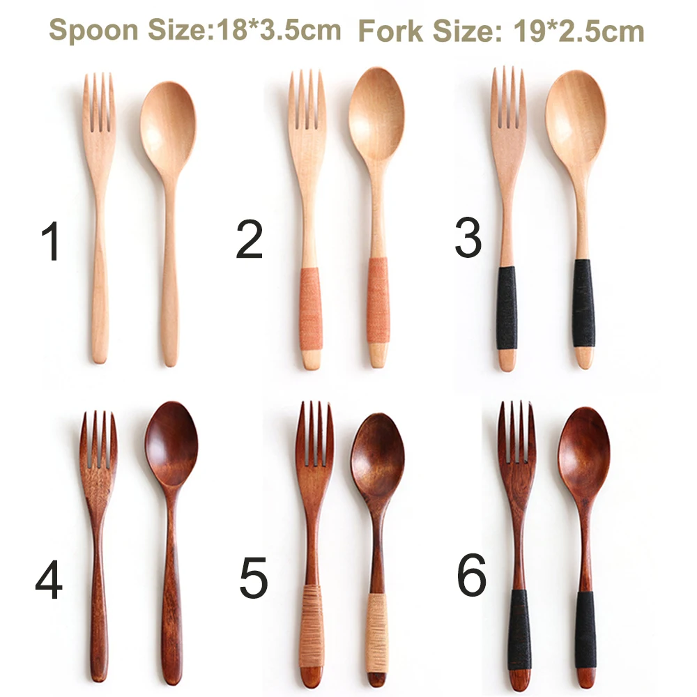 Natural Wooden Spoon & Fork Dinner Kit Rice Soups Utensil Cereal Handmade Home Tableware Dinnerware Cutlery For Kicthen 
Natural Wooden Spoon & Fork Dinner Kit Rice Soups Utensil Cereal Handmade Home Tableware Dinnerware Cutlery For Kicthen