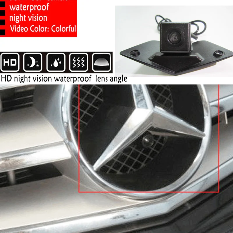 

car Accessories CCD car Logo mark front view side Camera for Benz Mercedes Vito Viano A B C E G GL SLK GLK SL R GLA CL CLA AMG